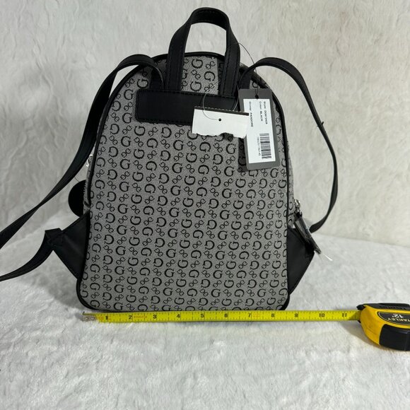 Guess Logo Mini Backpack Pandore DD672429 Black Logo Print Monogram NWT - Picture 7 of 7